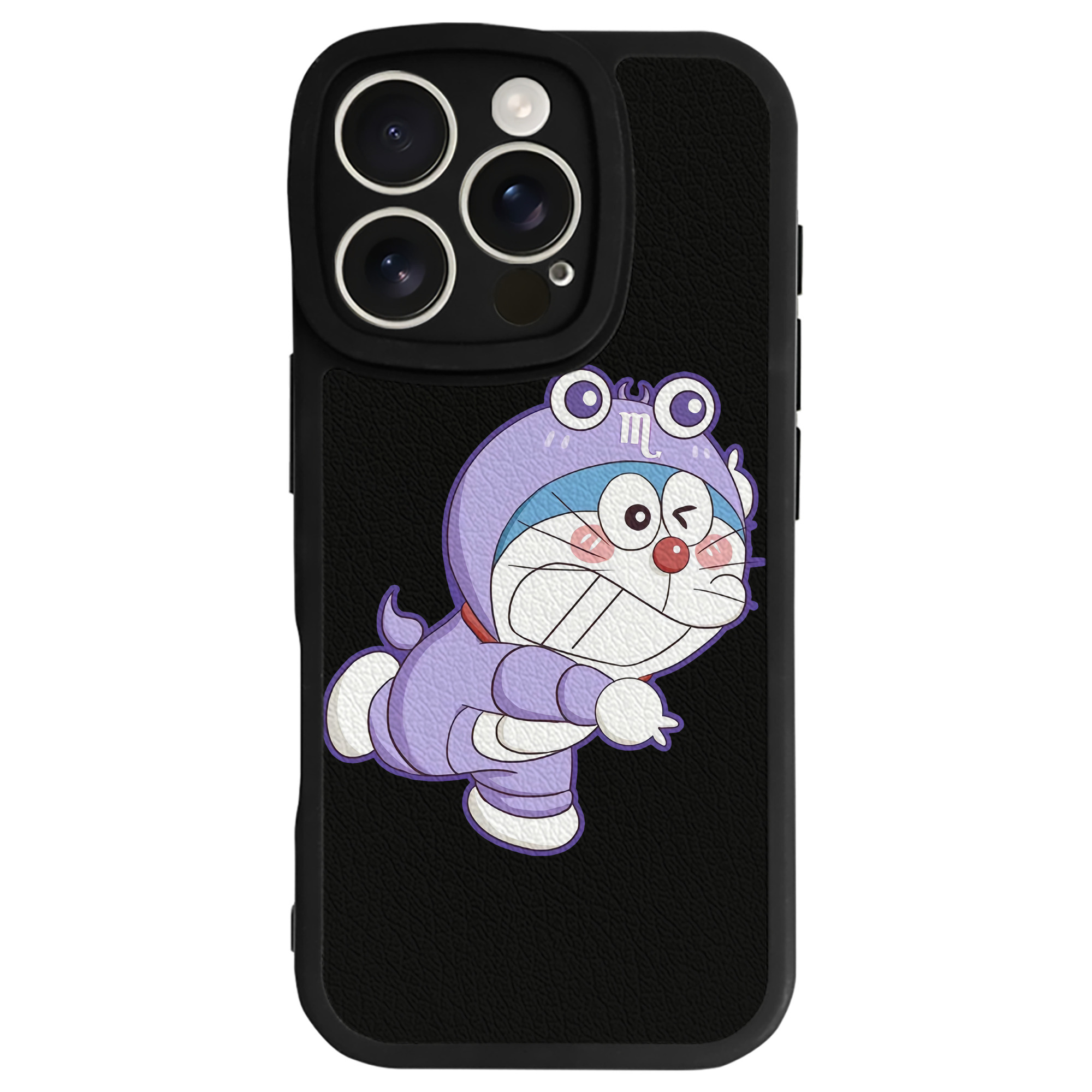 （画像用） ドラえもん Doraemon 【iPhone 16シリーズ対応】シリコンスマホケース（レザー調） 材質：シリコン